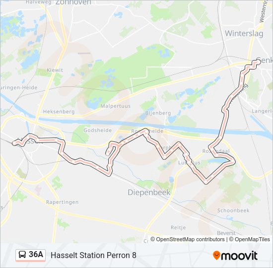 36A Bus Line Map
