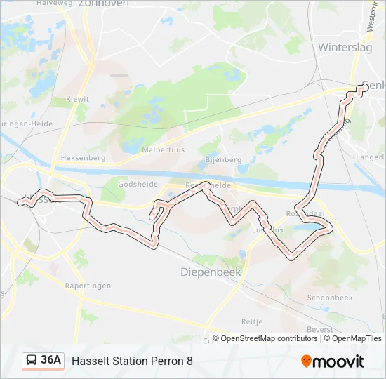 36A Bus Line Map