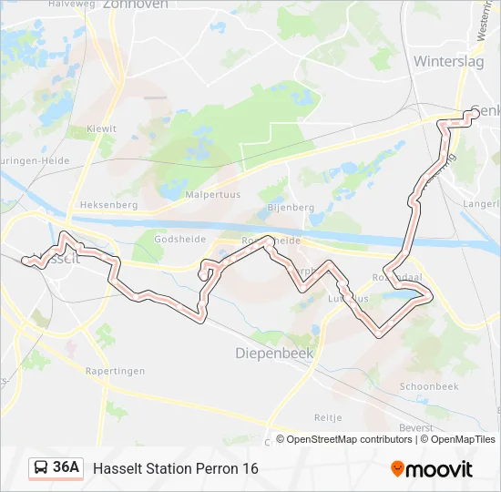 36A Bus Line Map