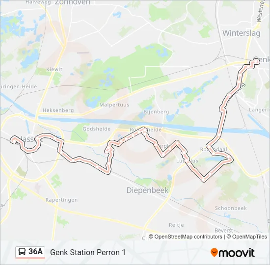 36A Bus Line Map