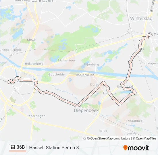 36B Bus Line Map