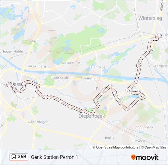 36B Bus Line Map