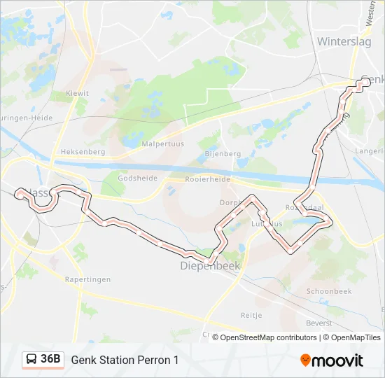 36B Bus Line Map