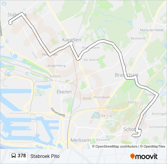 378 Bus Line Map