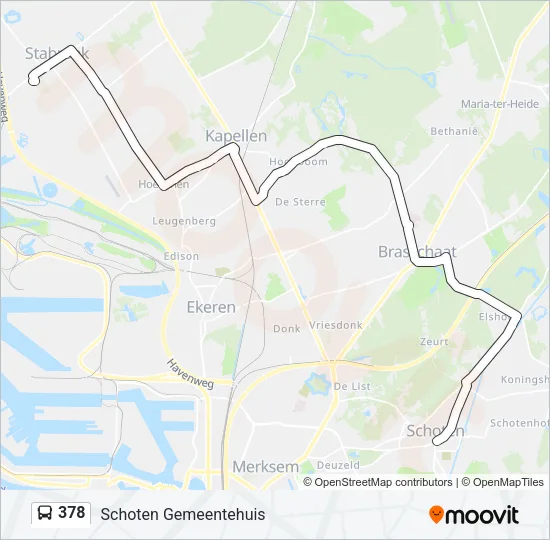 378 Bus Line Map