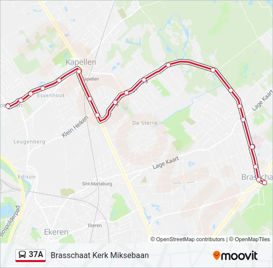 37A Bus Line Map