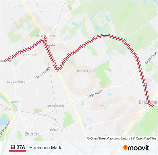 37A Bus Line Map