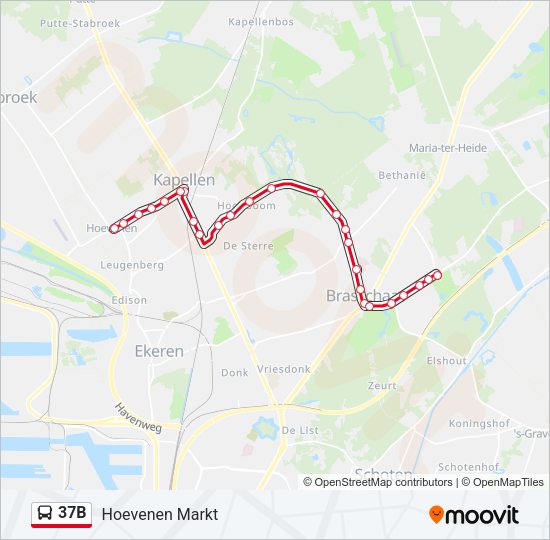37B Bus Line Map