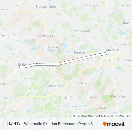 413 Bus Line Map