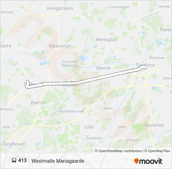 413 Bus Line Map