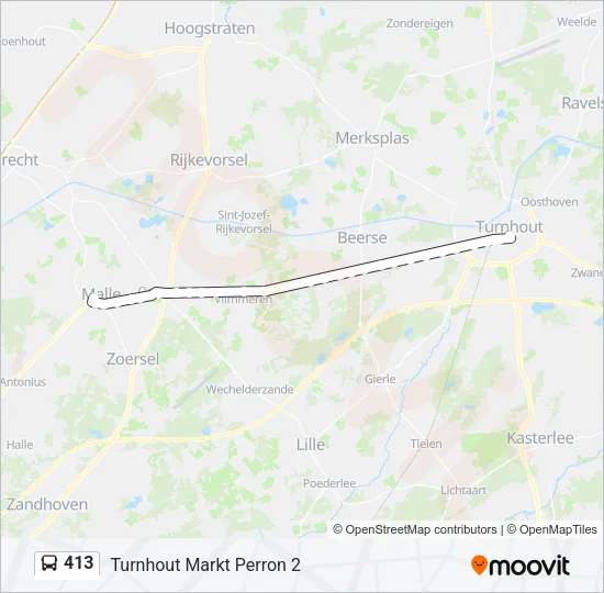 413 Bus Line Map