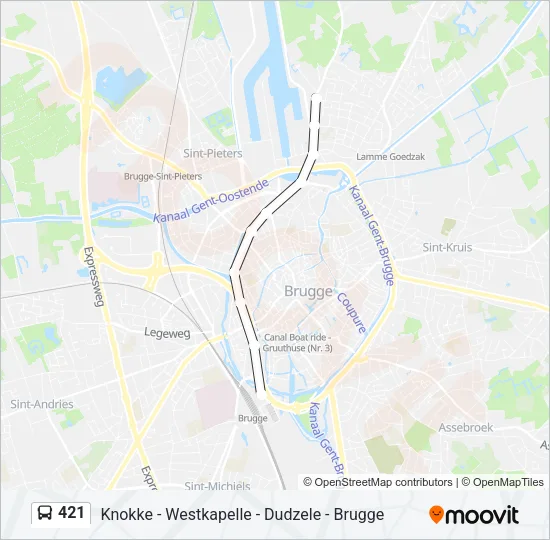 421 Bus Line Map