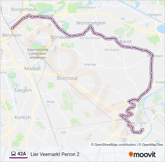 42A Bus Line Map