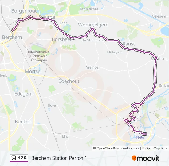 42A Bus Line Map