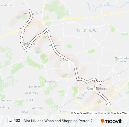 432 Bus Line Map