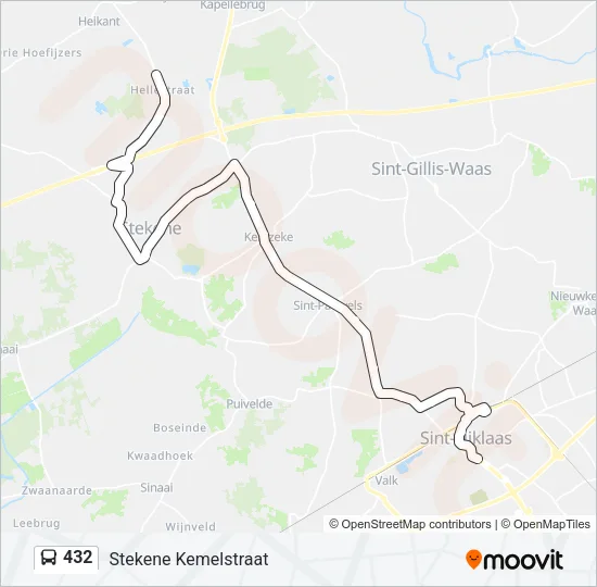 432 Bus Line Map