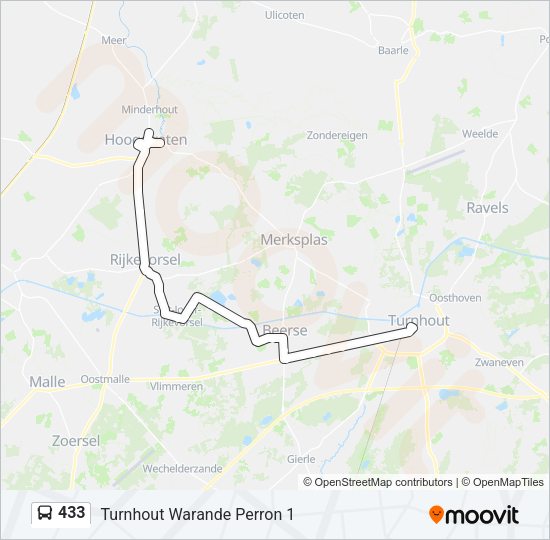 433 Bus Line Map