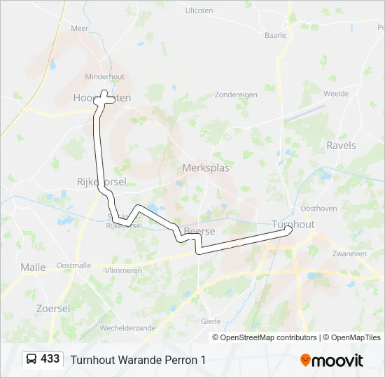 433 Bus Line Map