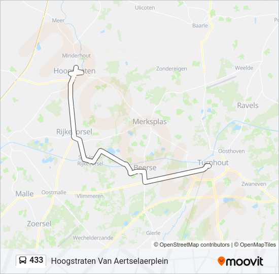 433 Bus Line Map