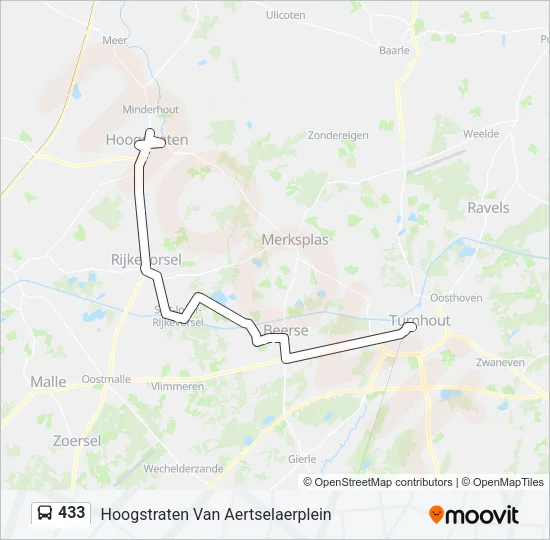433 Bus Line Map