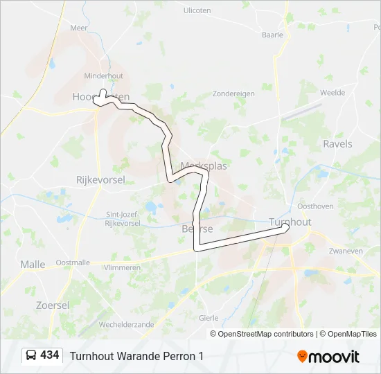 434 Bus Line Map