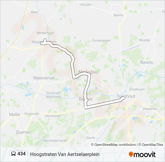 434 Bus Line Map