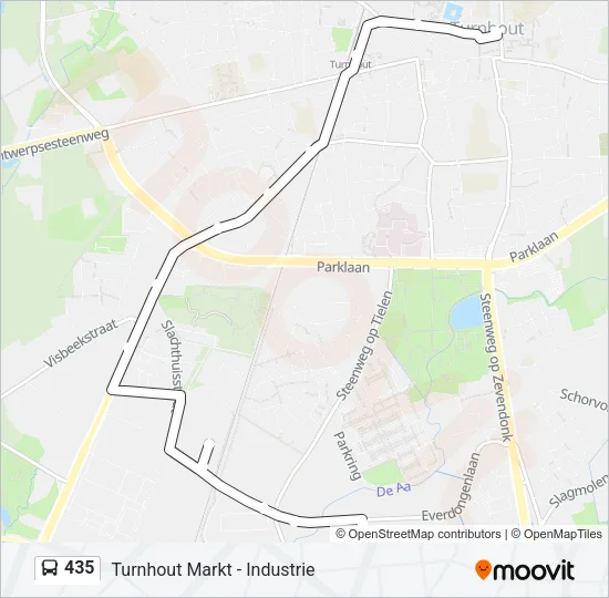 435 Bus Line Map