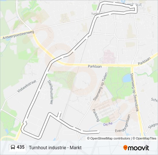 435 Bus Line Map