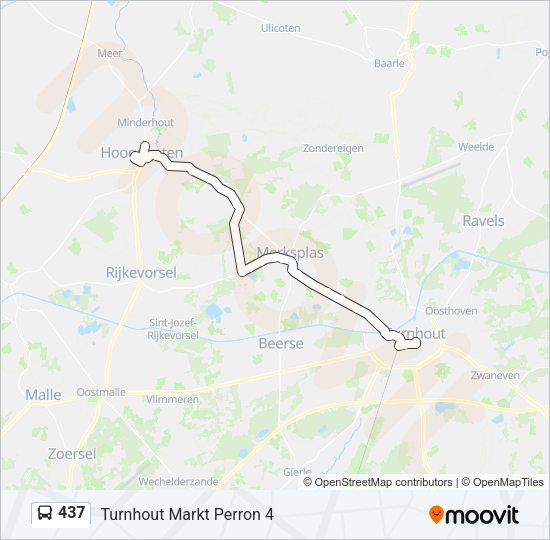 437 Bus Line Map