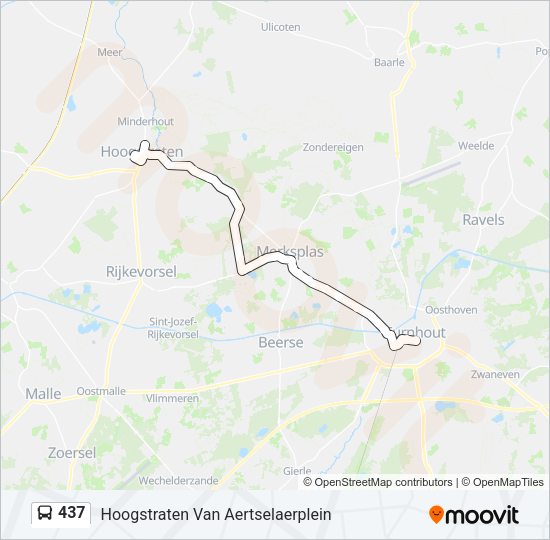437 Bus Line Map