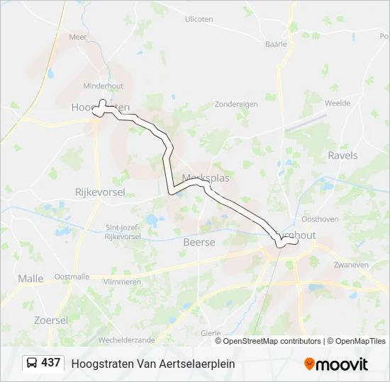 437 Bus Line Map