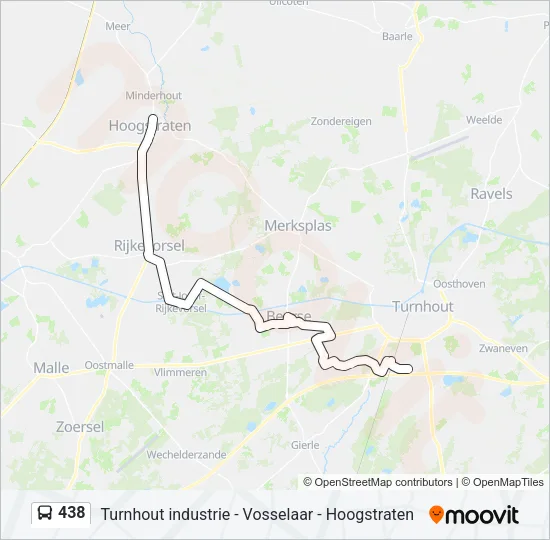 438 Bus Line Map