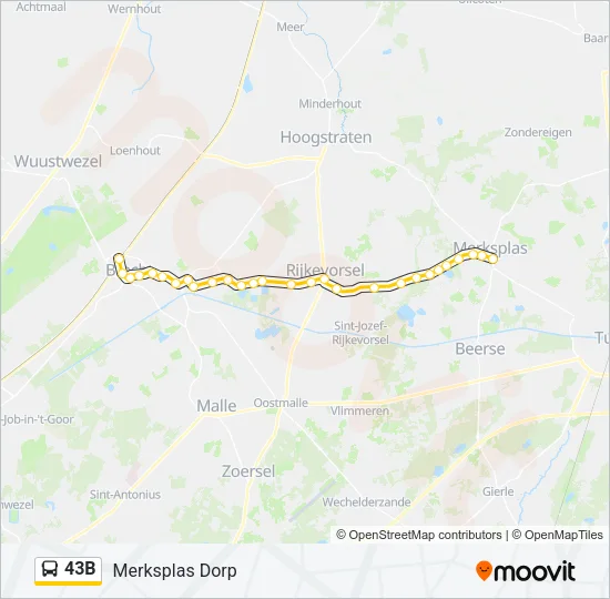 43B Bus Line Map