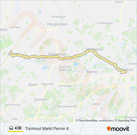 43B Bus Line Map