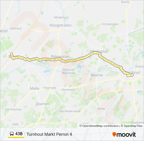 43B Bus Line Map