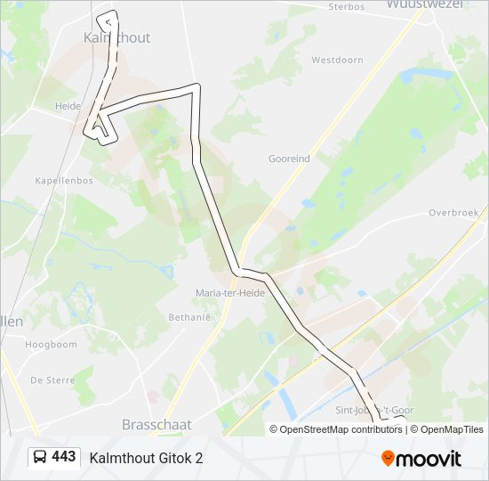 443 Bus Line Map