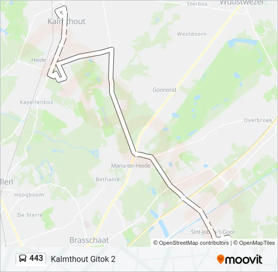 443 Bus Line Map