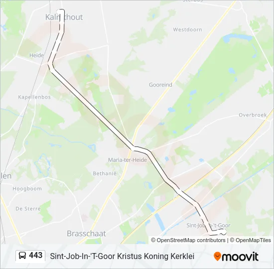 443 Bus Line Map
