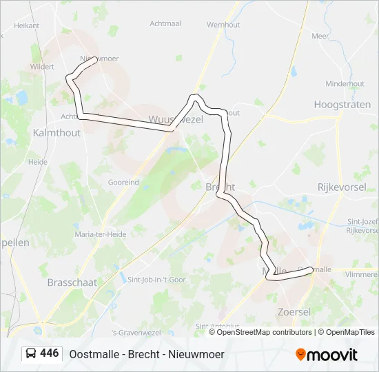 446 Bus Line Map