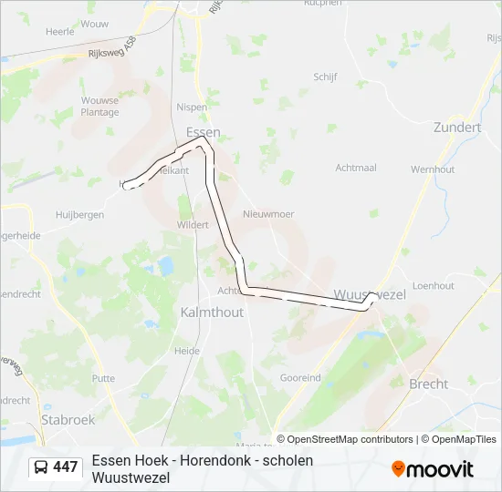 447 Bus Line Map