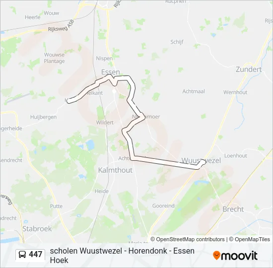 447 Bus Line Map