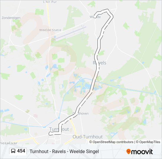 454 Bus Line Map