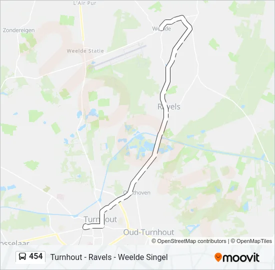 454 Bus Line Map