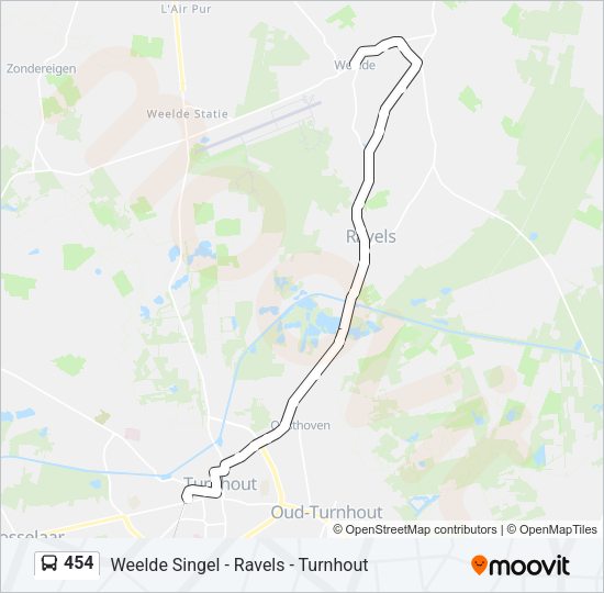 454 Bus Line Map