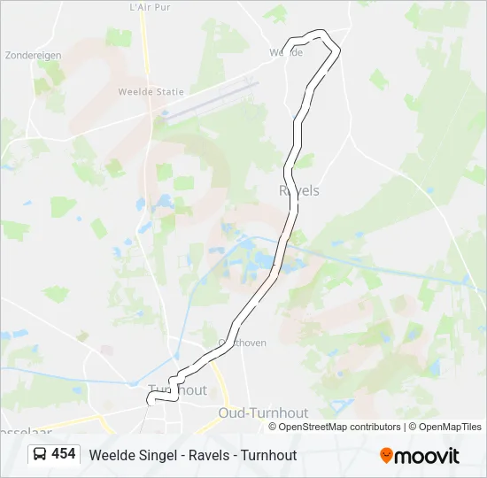 454 Bus Line Map