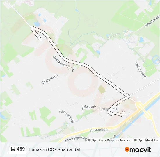 459 Bus Line Map