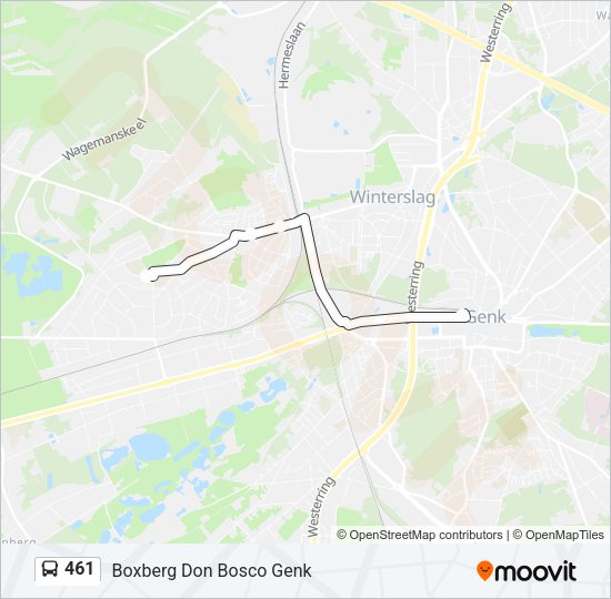 461 Bus Line Map