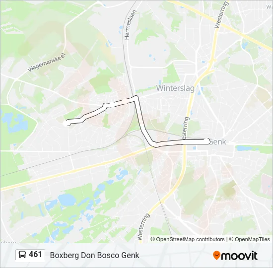 461 Bus Line Map