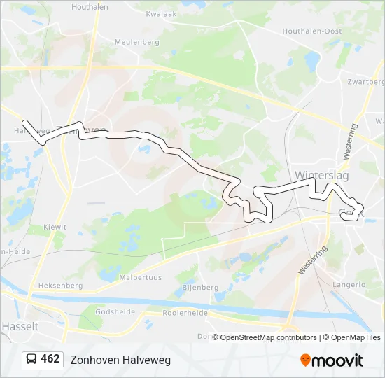 Bus 462 lijnkaart