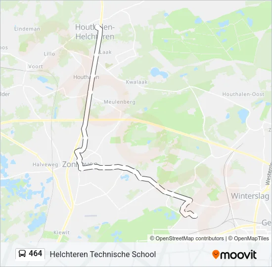 464 Bus Line Map
